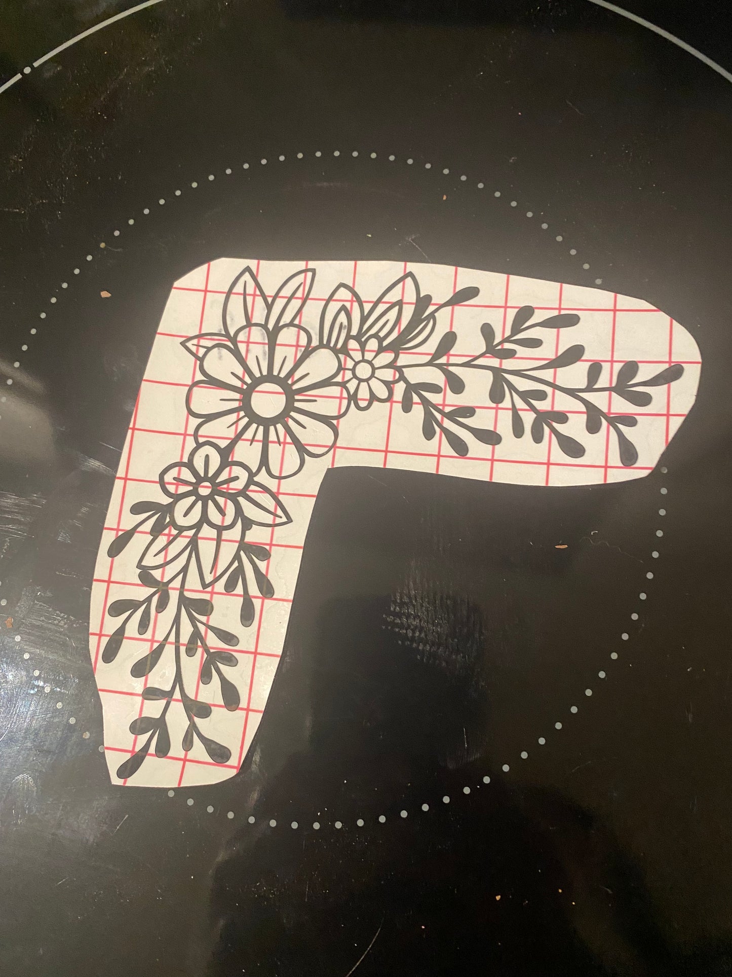 Corner flower decal